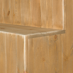 Présentoir fleuriste à roulettes, 3 niveaux, bois massif zoom
