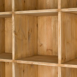 zoom etagere 15 casiers bois vieilli