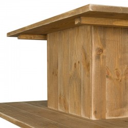 3-tier island display unit on wheels, Solid wood | TRADIS
