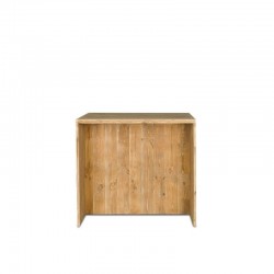 Comptoir 2 niveaux norme PMR en bois massif dos