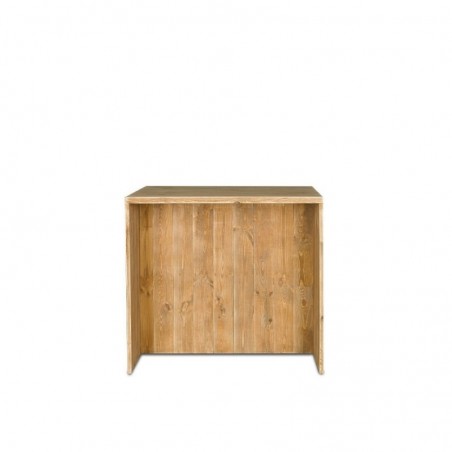 Comptoir 2 niveaux norme PMR en bois massif dos
