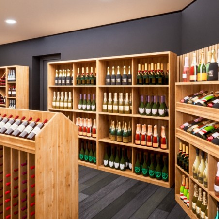 Weinmagnumregal, 8 Fächer, Massivholz Ambiente