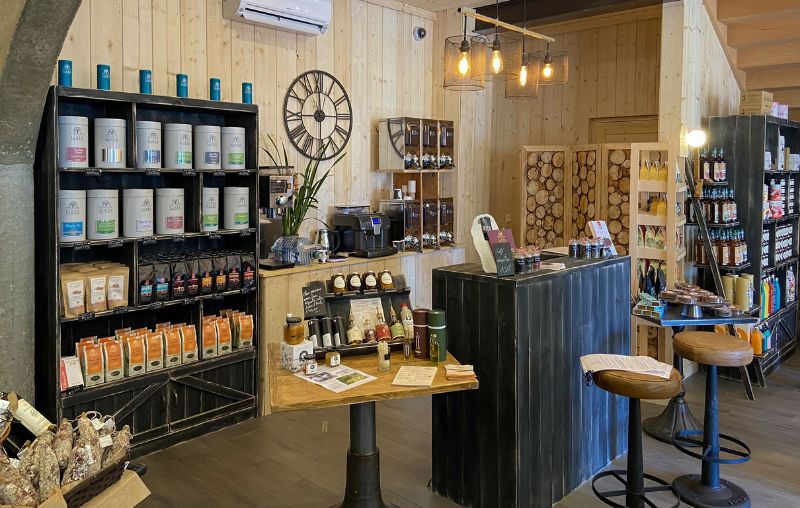 comptoir accueil bois massif