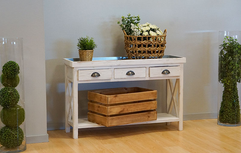 meuble blanc camarillo fleuriste