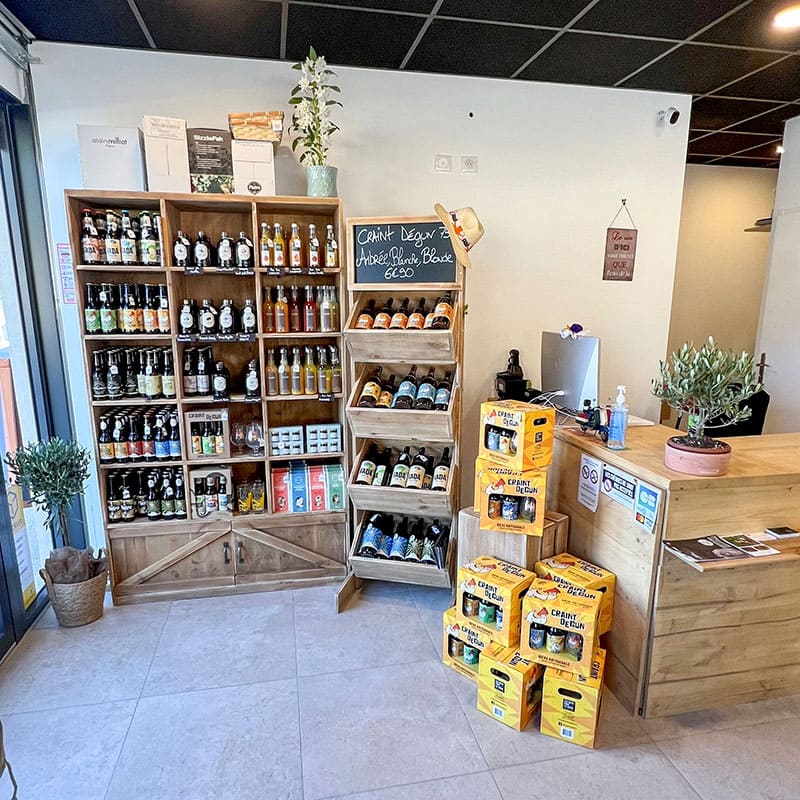 comptoir etagere epicerie